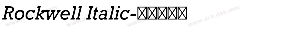 Rockwell Italic字体转换